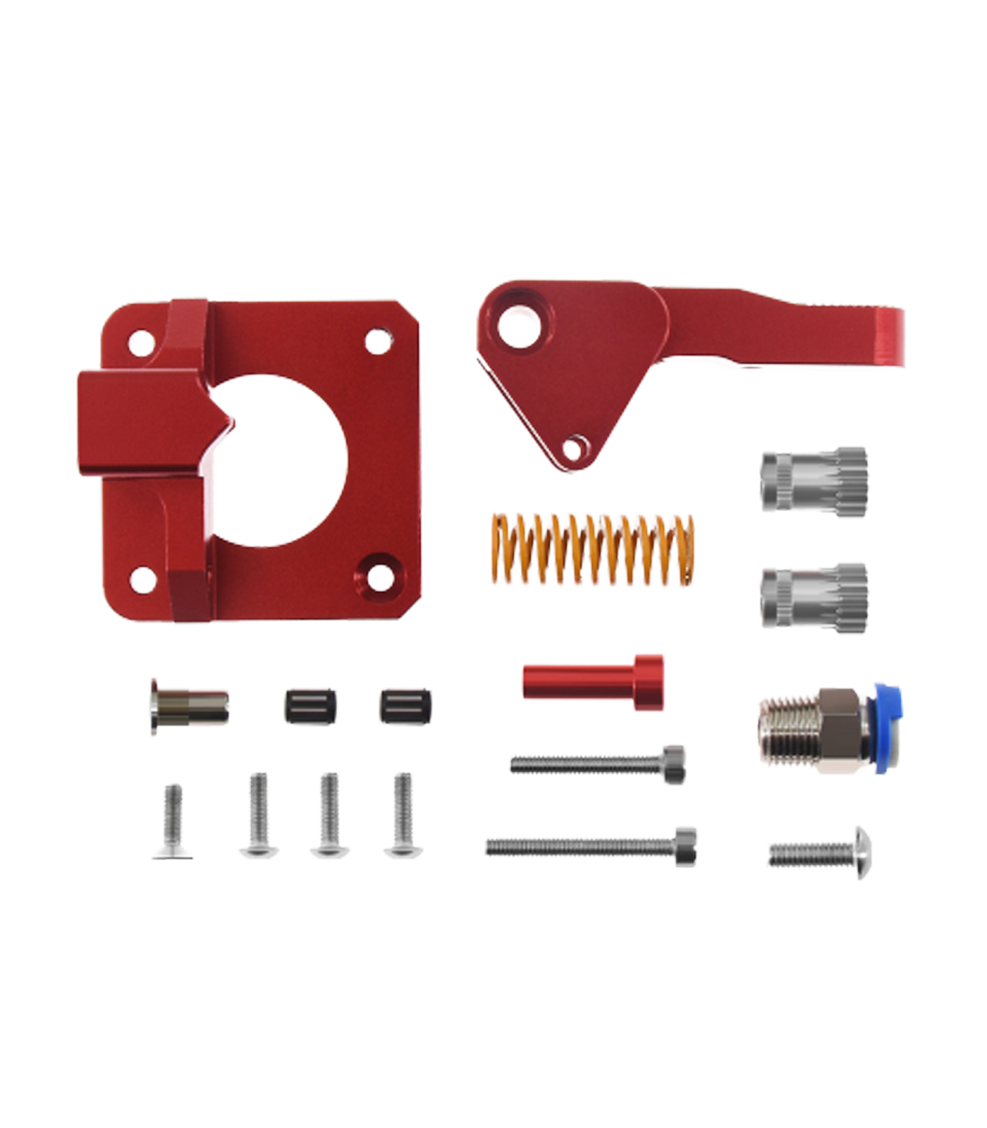 FDM 3D Printer Btech Aluminum Dual Drive Gear Extruder Set